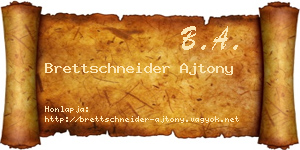 Brettschneider Ajtony névjegykártya